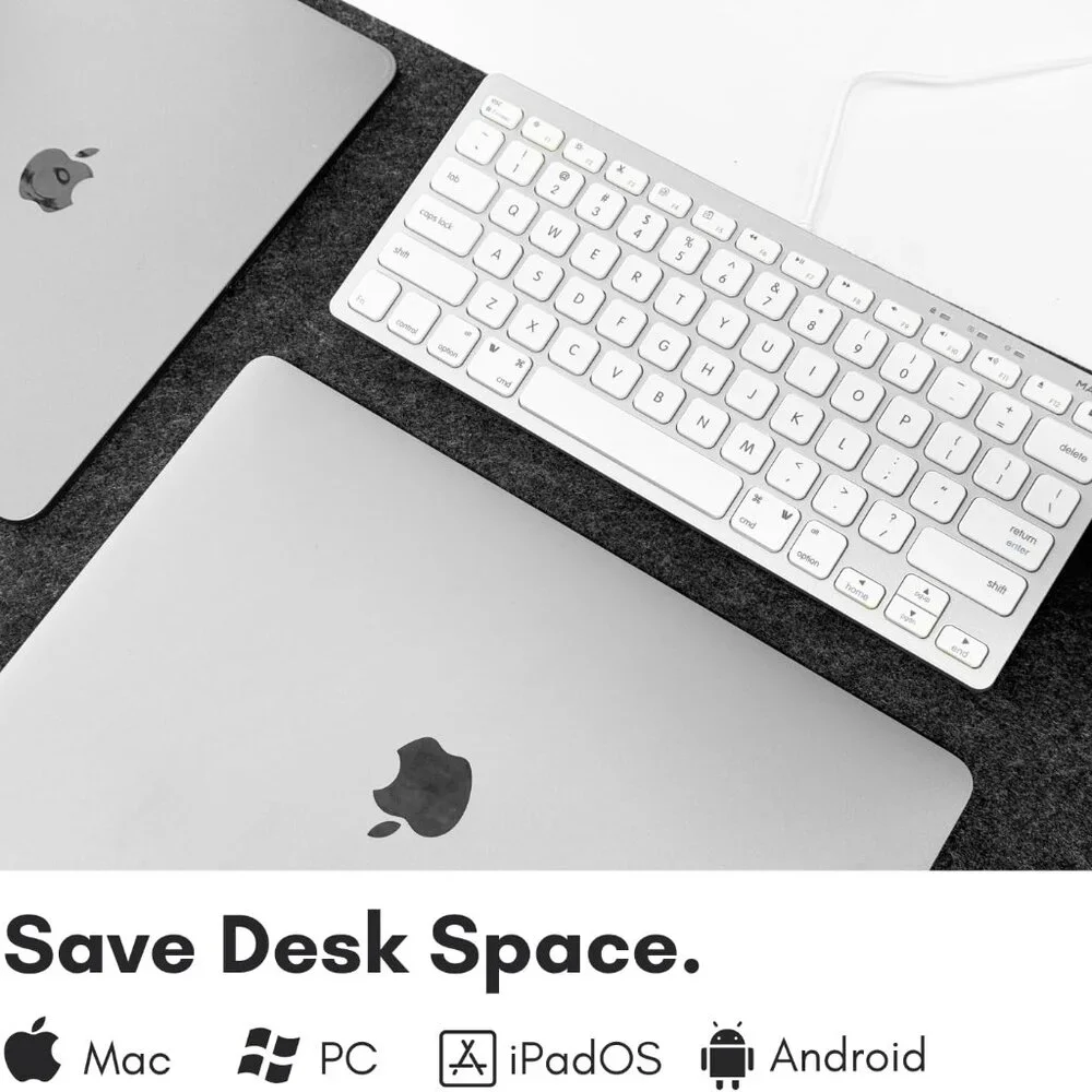 MACALLY Compact USB-C Wired Keyboard